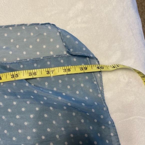 Blue Polka Dot Scarf - Picture 4 of 4
